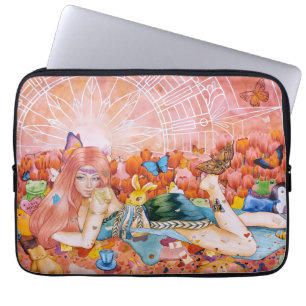 Painting of a woman title: The Afternoon Laptop Sleeve