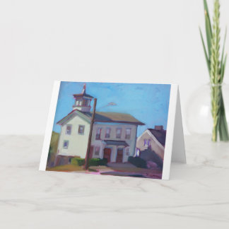 Painting of an Old Firehouse Card