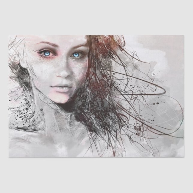 Painting of Beautiful Women Tissue Paper (Front)