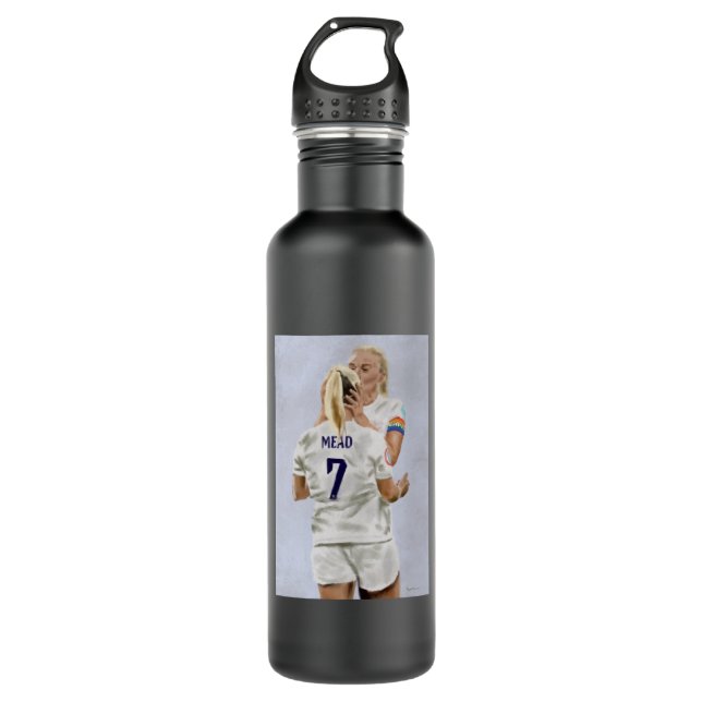 Painting of Beth Mead and Leah Williamson after be 710 Ml Water Bottle (Front)