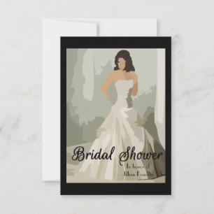 Painting of Bride - 3x5 Bridal Shower Invitation