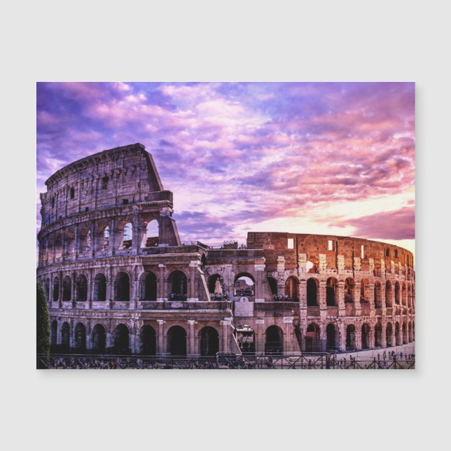 Painting of Colosseum in Rome at sunset (Front)