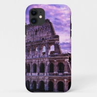 Painting of Colosseum in Rome at sunset