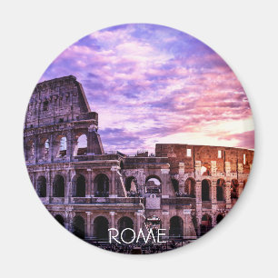 Painting of Colosseum in Rome at sunset Magnet