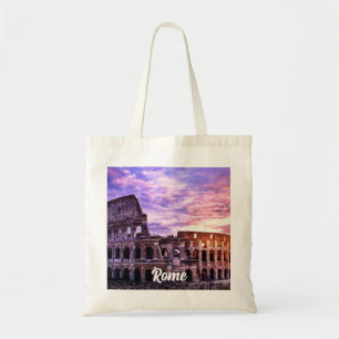 Painting of Colosseum in Rome at sunset Tote Bag