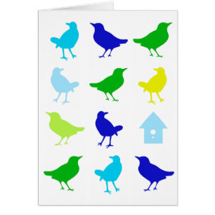 Painting of Coloured Birds by Chariklia Zarris