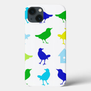 Painting of Coloured Birds by Chariklia Zarris iPhone 13 Case