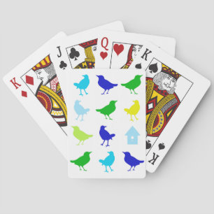 Painting of Coloured Birds by Chariklia Zarris Playing Cards