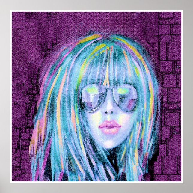 Painting of Contemporary Young Woman 2 Poster (Front)