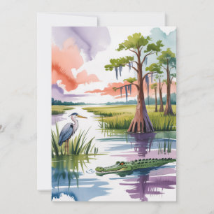 Painting of Everglades National Park Holiday Card