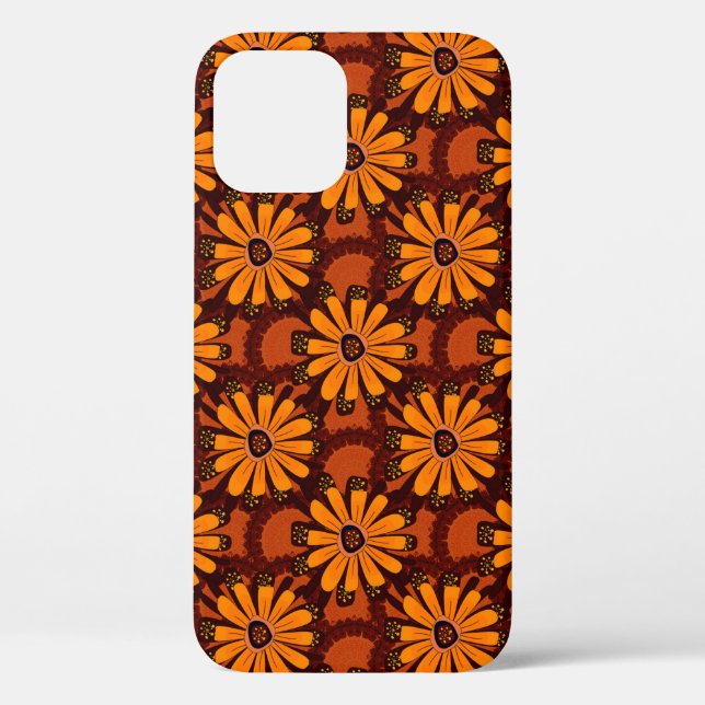 Painting of falling flowers, doodles, grunge textu Case-Mate iPhone case (Back)