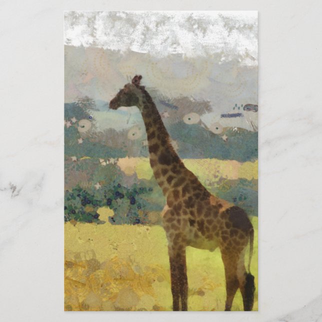 Painting of Giraffe on the Savannah in Africa (Front)