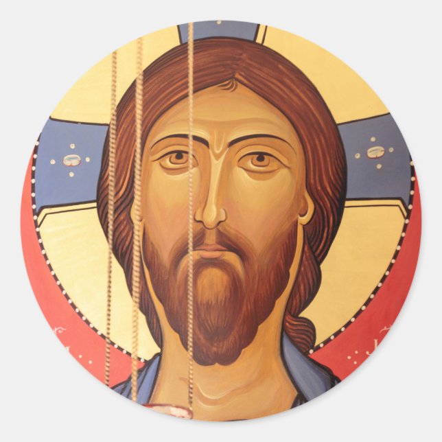 Painting Of Jesus Classic Round Sticker (Front)