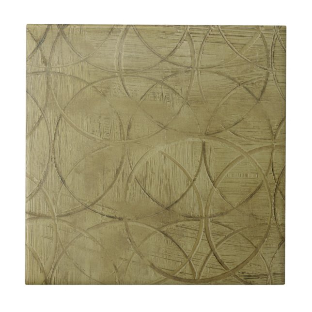 Painting of Linked Circles by Jennifer Goldberger Ceramic Tile (Front)