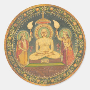 Painting of Mahavira Classic Round Sticker