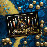 Painting of Menorah Peace and Light Holiday Card<br><div class="desc">Holiday themed items designed by Umua. Printed and shipped by Zazzle or their affiliates.</div>