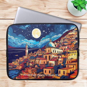 Painting of Positano Amalfi Coast Italy Art Travel Laptop Sleeve