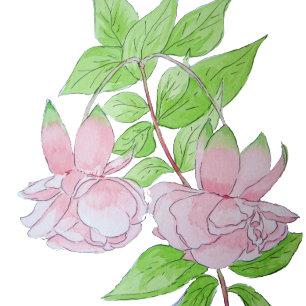 painting of pretty pink flowers coffee mug