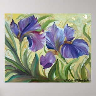 Painting of romantic irisis poster