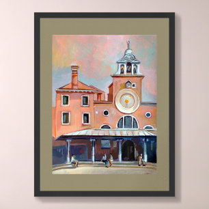 Painting of San Giacomo di Rialto, Venice, Italy Poster