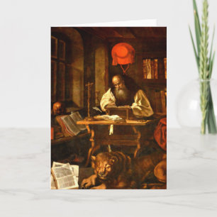 Painting of St Jerome Holiday Card
