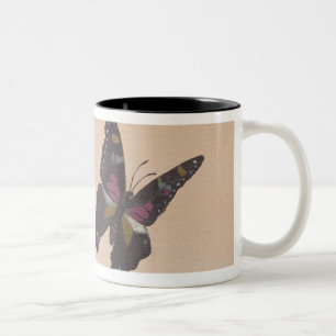 Painting of swallowtail butterfly Two-Tone coffee mug