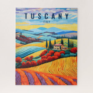 Painting of Tuscany at Sunset   Italy Travel Art Jigsaw Puzzle