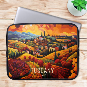 Painting of Tuscany in Autumn Italy Travel Art Laptop Sleeve