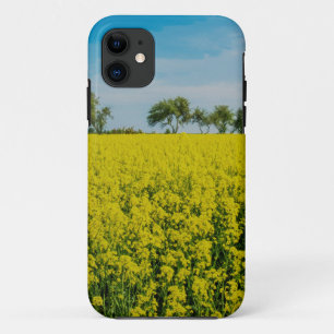 Painting of yellow flowers field iPhone 11 case