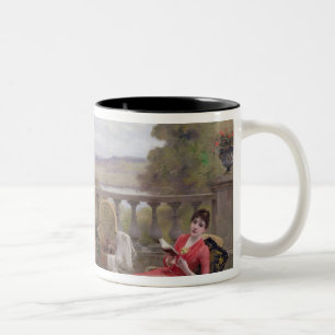 Painting on the Terrace Two-Tone Coffee Mug