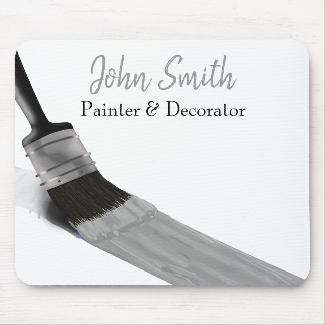Painting Painter Service Company Brush Gray Mouse Pad (Front)