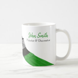 Painting Painter Service Company Brush Green Coffee Mug