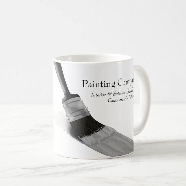 Painting Painter Service Company Brush Grey Coffee Mug (Front Right)