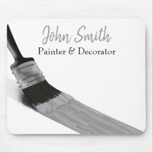 Painting Painter Service Company Brush Grey Mouse Pad