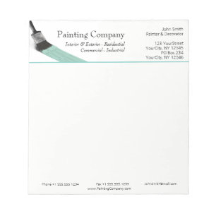 Painting Painter Service Company Brush Pastel Mint Notepad
