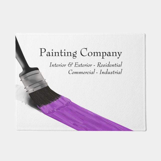 Painting Painter Service Company Brush Purple Doormat (Front)