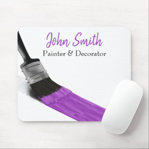Painting Painter Service Company Brush Purple Mouse Pad