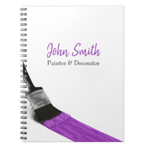 Painting Painter Service Company Brush Purple Notebook
