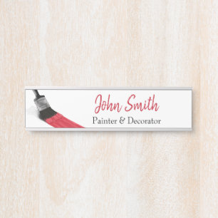 Painting Painter Service Company Brush Red Door Sign