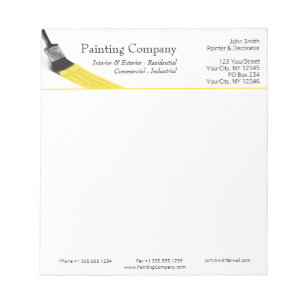 Painting Painter Service Company Brush Yellow Notepad