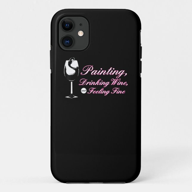 Painting | Painting Drinking Wine Feeling Fine Case-Mate iPhone Case (Back)