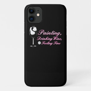 Painting   Painting Drinking Wine Feeling Fine iPhone 11 Case
