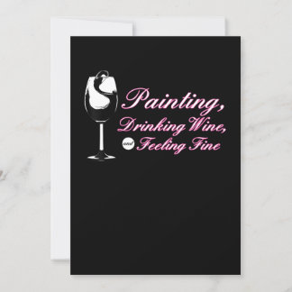 Painting | Painting Drinking Wine Feeling Fine Invitation