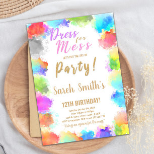 Painting Party Birthday Invitation,Painting Invita Invitation