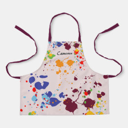 Painting Party Colourful Splashes Apron