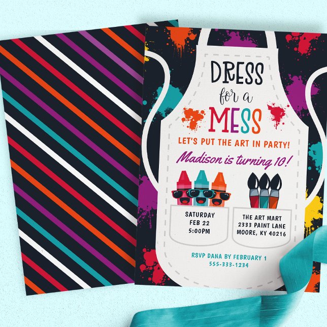 Painting Party Craft Art Kids Birthday Invitation (Creator Uploaded)