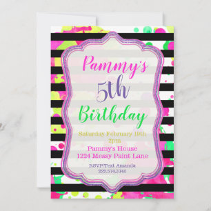 Painting Party Invitation, Art Party,  Invitation