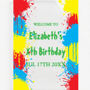 Painting Party Kids Birthday Acrylic Sign