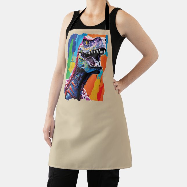Painting Portrait Of A Tyrannosaurus Rex | T-Rex Apron (Insitu)