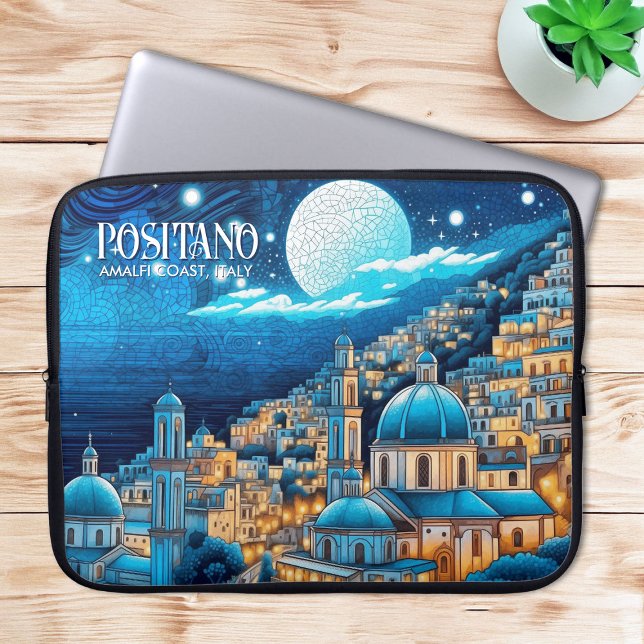 Painting Positano Amalfi Coast Italy Art Travel Laptop Sleeve (Painting Positano Amalfi Coast Italy Art Travel Laptop Sleeve)